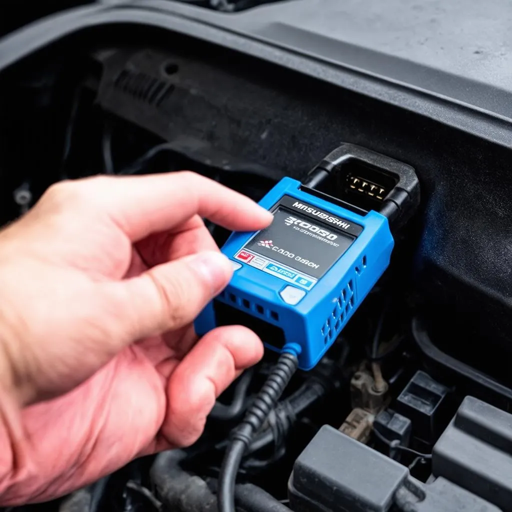 OBD scanner in use